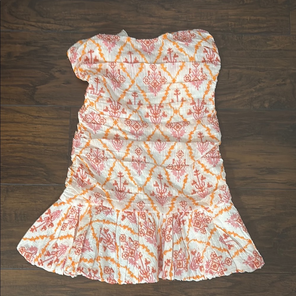 Charming Kids Dress in Orange and White